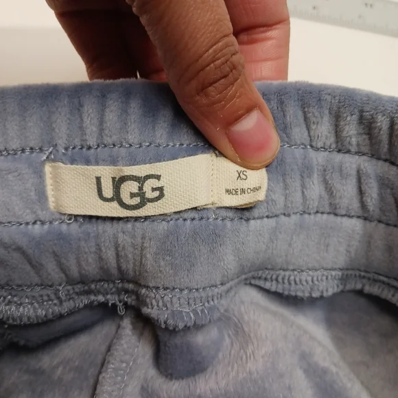 UGG Belden Velour Lounge SET Hoodie & Joggers Dusty Blue XS 2-Piece - Picture 12 of 16